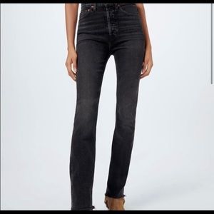 redone straight/skinny leg jeans